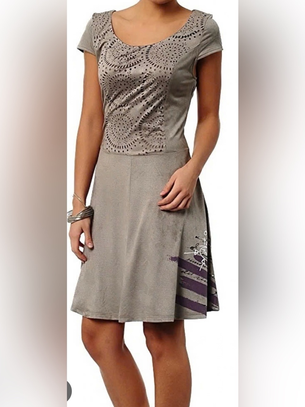 Desigual A Line Suede Feel dress